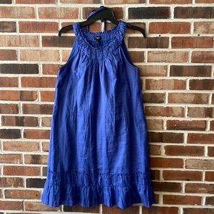 Talbots 109% Cotton Sleeveless Peri-winkle dress 6P